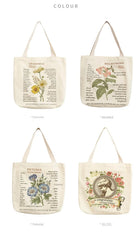 Vintage Literary Cotton Eco Shopper Bag