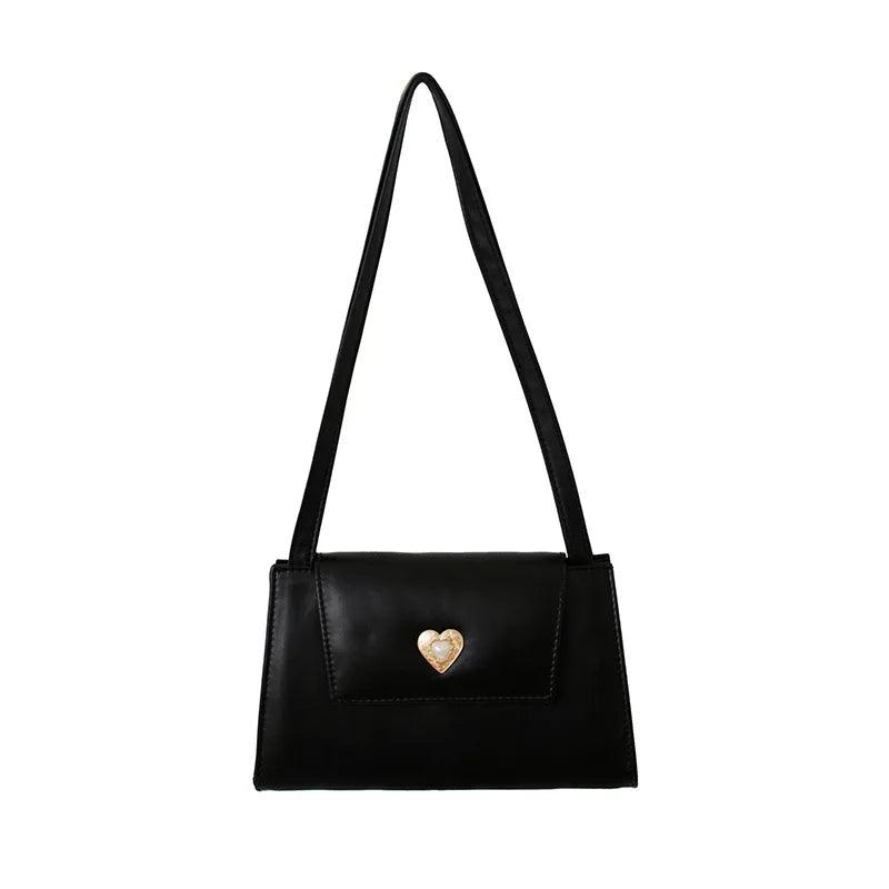 Retro Love Hand-held Underarm Bag Women's Texture Small Square Bag