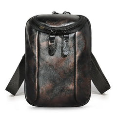 Retro Men Leather Coffee Shoulder Mochila Bag Cigarette Travel Pouch