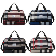 Retro Fitness Shoulder Bag Gym Large Capacity with Pockets Waterproof Handbag