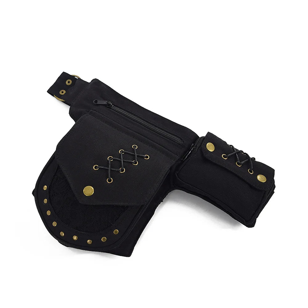 Retro Multifunctional Waist Bag Purse Men Women Phone Storage Chest Fanny Pack