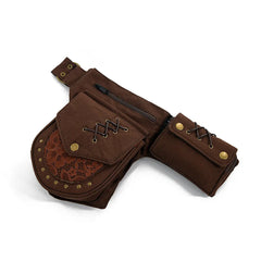 Retro Multifunctional Waist Bag Purse Men Women Phone Storage Chest Fanny Pack