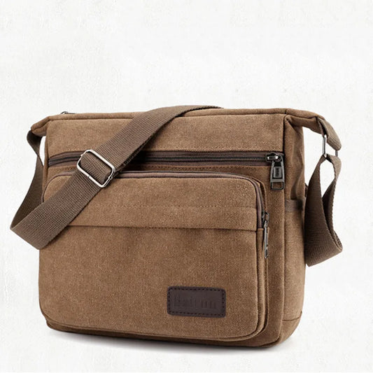 Retro Men's Canvas Single Shoulder Bag Casual Crossbody Bag