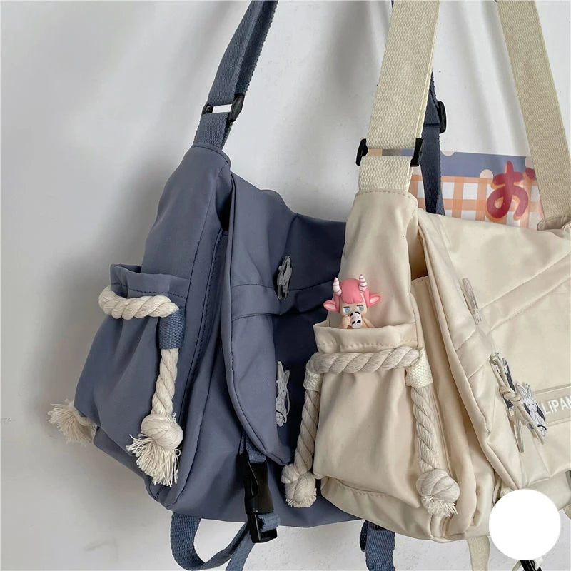 Retro Messenger Bag Large Capacity Lightweight Shoulder Bag For Men Women