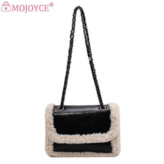 Retro Messenger Bag Women Faux Suede Shoulder Handbag