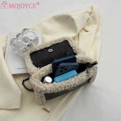 Retro Messenger Bag Women Faux Suede Shoulder Handbag