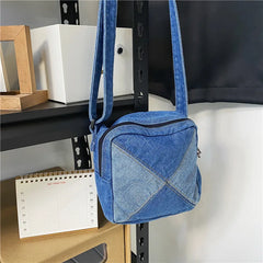 Retro Mini Crossbody Bag for Women Denim Travel Handbag Purse