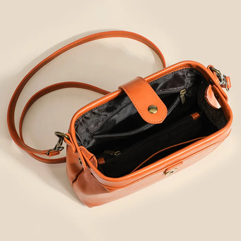 Retro Mini Shoulder Bag Crossbody Multi-pocket Wallet Leather Handbag