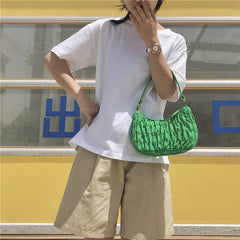 Retro Nylon Hobo Bag Women Small Shoulder Handbags