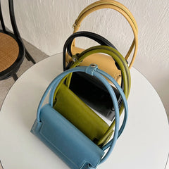 Retro Oil Wax Leather Women Shoulder Bags Solid Ladies Large Underarm Bag