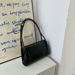 Retro Oil Wax Leather Women Shoulder Bags Ladies Large Underarm Bag