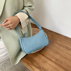 Retro One Shoulder Bags For Women PU Leather Handbag