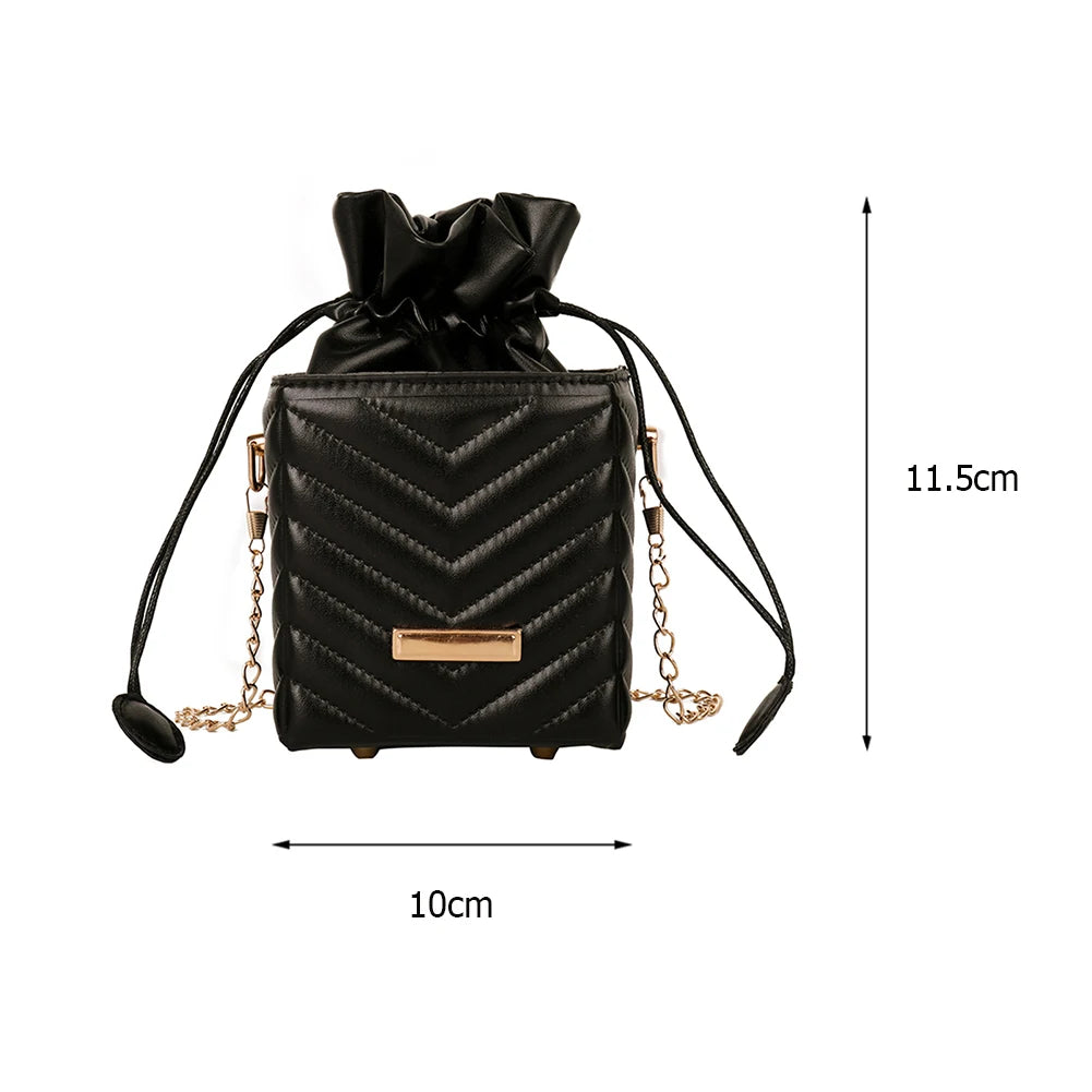 Plaid Pattern Crossbody Bags Retro PU Leather Mini Female Messenger Bags