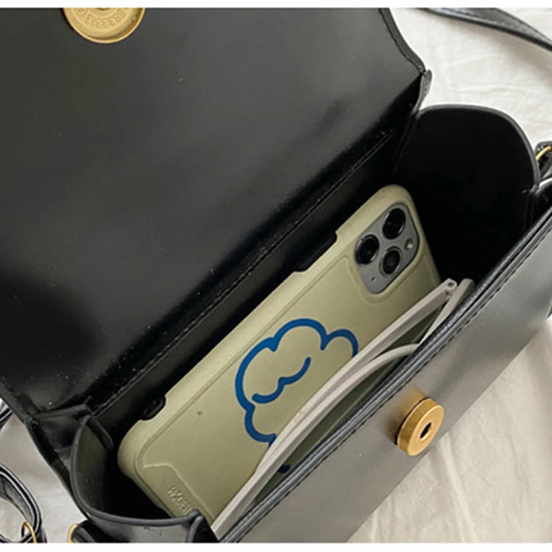 Vintage PU Leather Shoulder Bag Women Crossbody Handbag Clutch