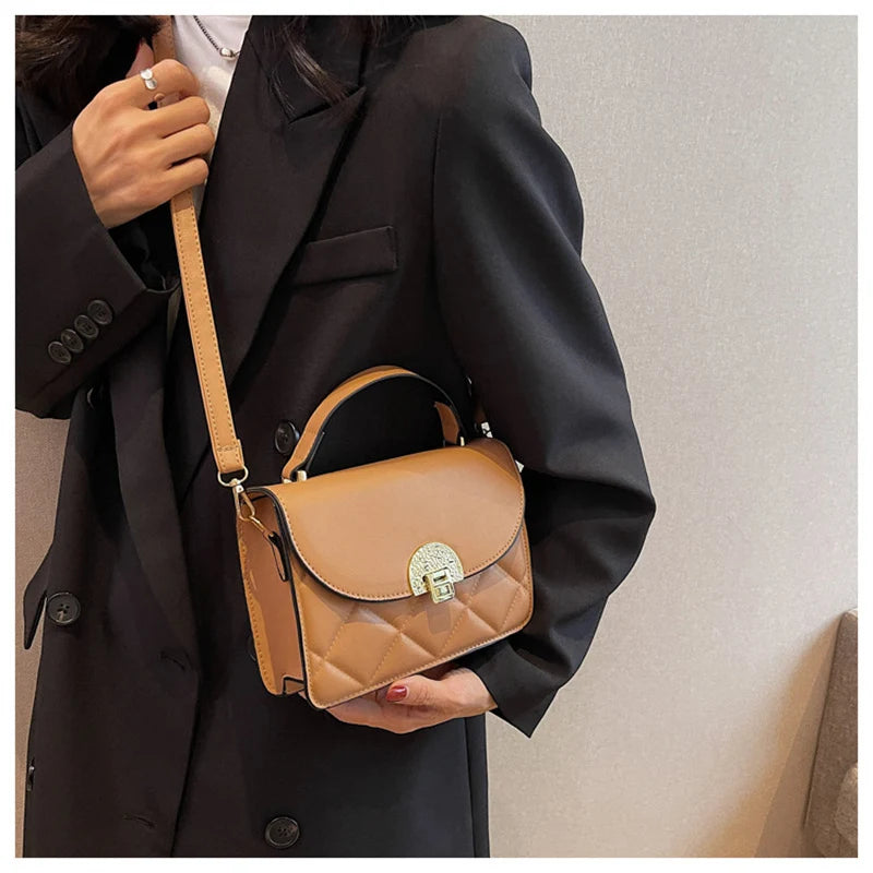 Retro PU Leather Shoulder Bags Crossbody Flap Purse for Women