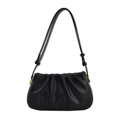 Retro PU Leather Small Shoulder Bag for Women Winter Handbag Crossbody Brown