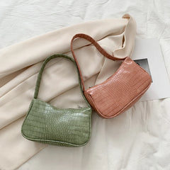 Crocodile Pattern Women's Small Shoulder Bag