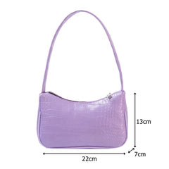 Crocodile Pattern Women's Small Shoulder Bag