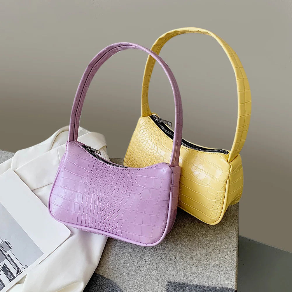 Crocodile Pattern Women's Small Shoulder Bag