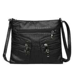 Retro PU Leather Shoulder Bag Women Large Capacity Messenger Small Bags