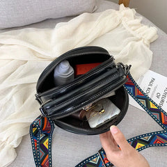 Retro PU Leather Ladies Small Bag Large Capacity Handbag Messenger