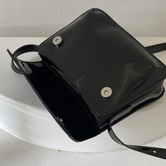 Patent Leather Women's Underarm Bag Small Square Shoulder Messenger Bags