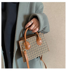 Plaid Pattern Women Messenger Bag Small Tote Shoulder Bags Clutch Purse Handbags
