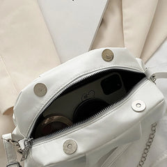 Retro Pleated Cloud PU Leather Women Shoulder Messenger Bags