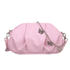 Retro Pleated Cloud PU Leather Women Shoulder Messenger Bags