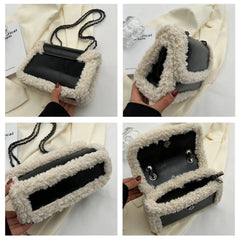 Retro Faux Suede Handbag Shoulder Bag Vintage Street Satchel