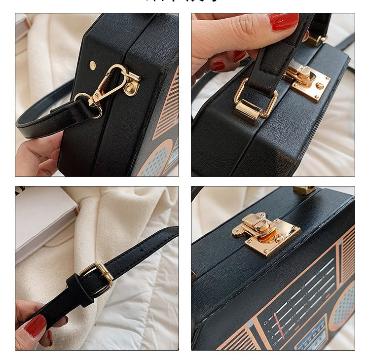 Retro Radio Purse Handbag for Women Party Clutch Evening Bag