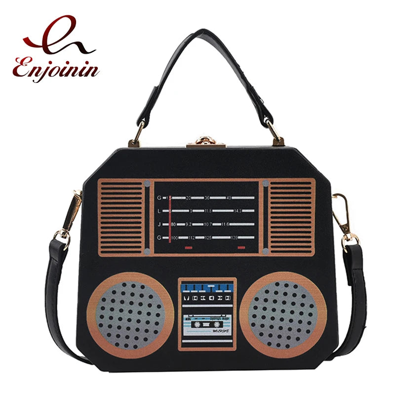 Retro Radio Purse Handbag for Women Party Clutch Evening Bag
