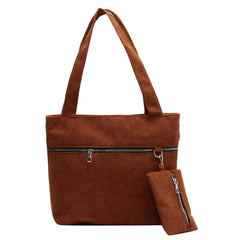 Corduroy Shoulder Bag Satchel Purse Tote for Women Girls