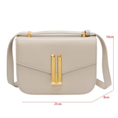 Retro Shoulder Bag For Women Handbag Briefcase Solid PU Leather Crossbody Bag