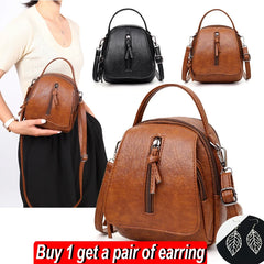 Retro Shoulder Bag for Women Soft PU Leather Crossbody Bag Big Capacity