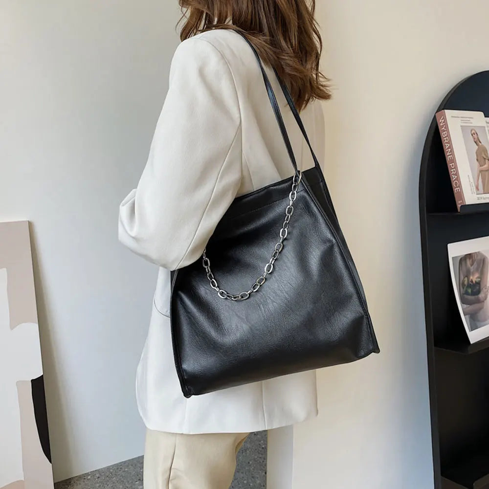 Retro Leather Crossbody Bucket Bags Women Shoulder Bags Large Capacity
