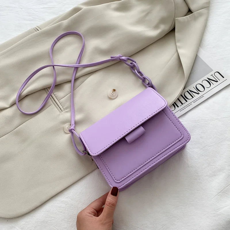 Retro PU Leather Shoulder Bag Crossbody Satchel Mini Bag