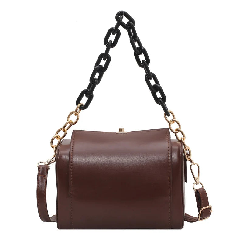 Small Box Bag Pu Leather Crossbody Bag Women's Handbags Lady Shoulder Bags