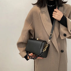 Small Box Bag Pu Leather Crossbody Bag Women's Handbags Lady Shoulder Bags
