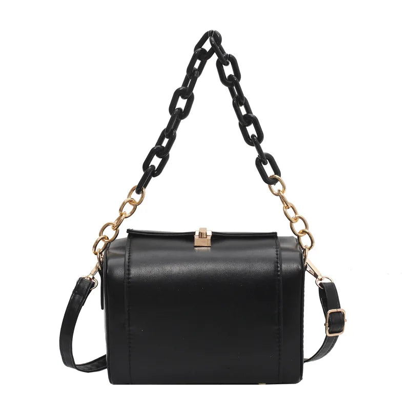 Small Box Bag Pu Leather Crossbody Bag Women's Handbags Lady Shoulder Bags