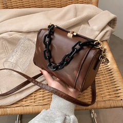 Small Box Bag Pu Leather Crossbody Bag Women's Handbags Lady Shoulder Bags
