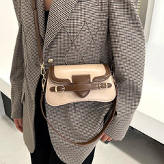 Retro Small PU Leather Flap Crossbody Bag for Women Totes Handbag