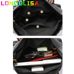 Vintage Leather Handbags for Women Large Tote Shoulder Bags Female Sac