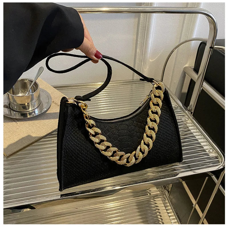 Retro Solid Bag Women's Casual Shoulder Bag
