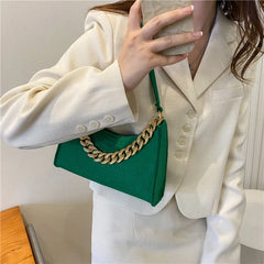 Retro Solid Bag Women's Casual Shoulder Bag
