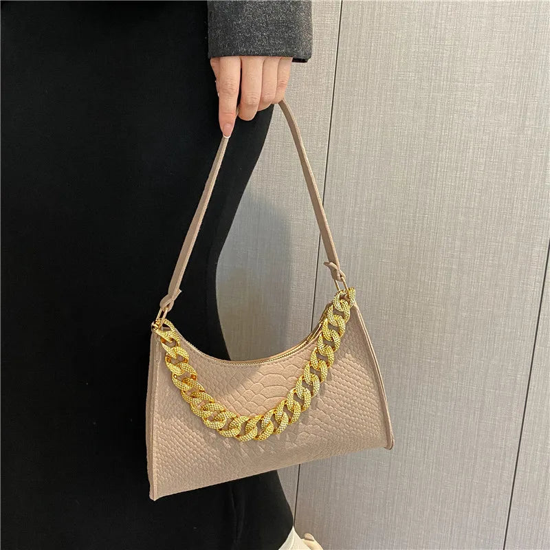 Retro Solid Bag Women's Casual Shoulder Bag