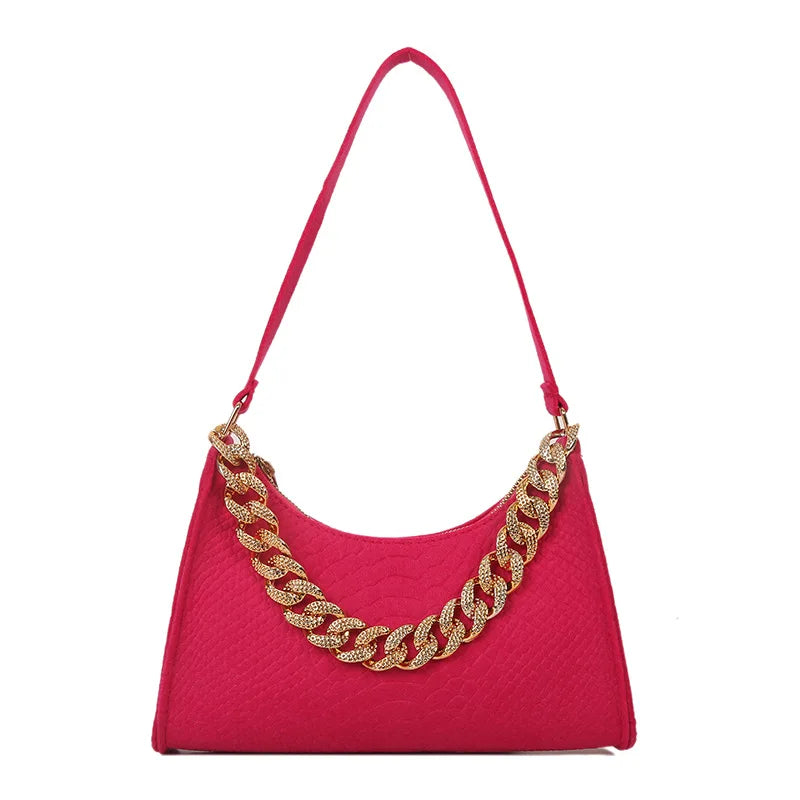 Retro Solid Bag Women's Casual Shoulder Bag