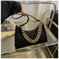 Retro Solid Bag Women's Casual Shoulder Bag