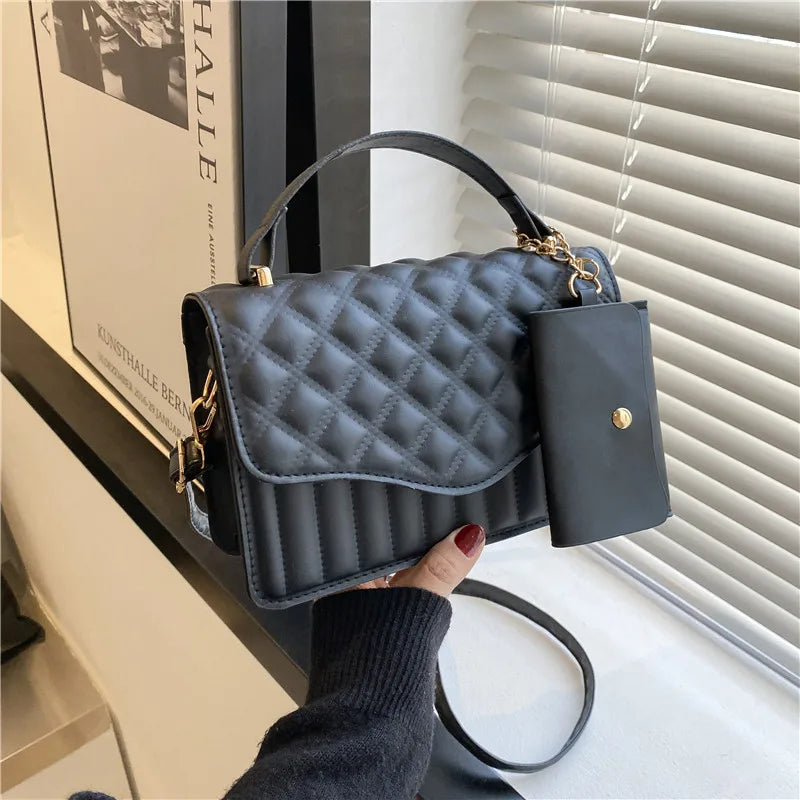 Retro Solid Bag Women's Small Square Bag Shoulder Crossbody