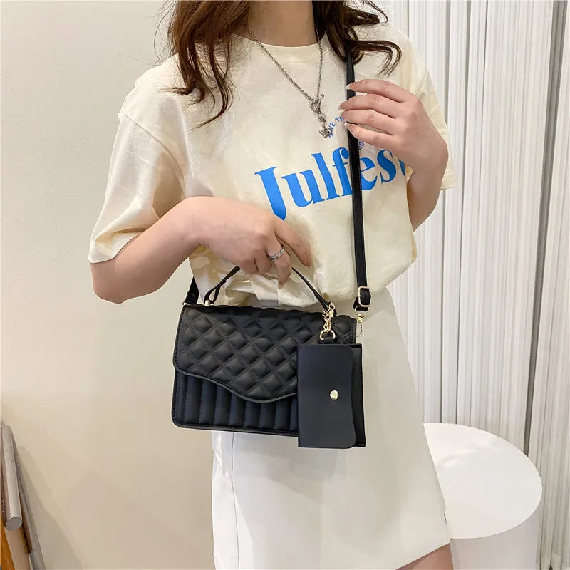Retro Solid Bag Women's Small Square Bag Shoulder Crossbody